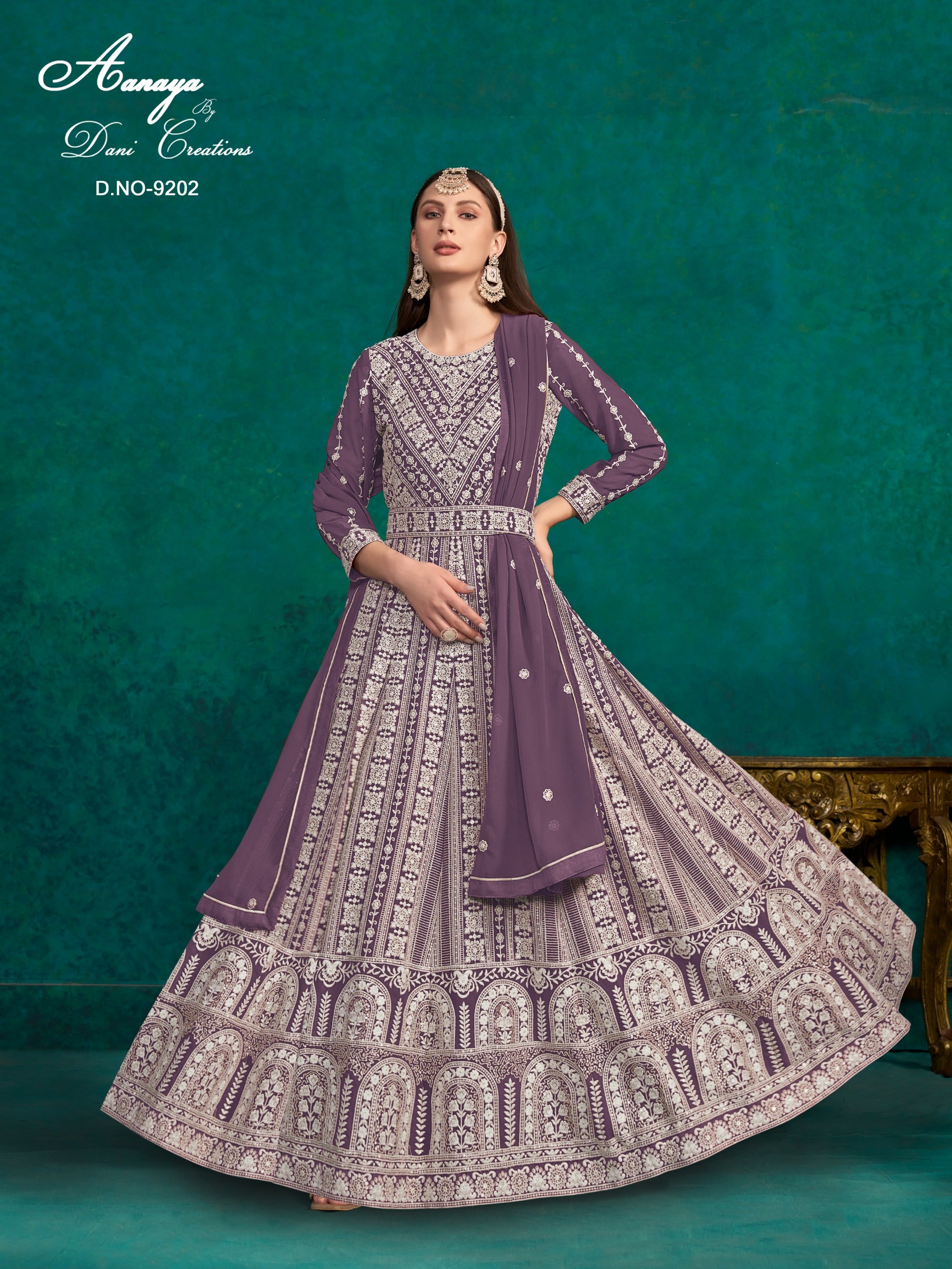 9202 Aanaya Vol 192 Dani Creation Lucknovi Work Pakistani Salwar Suits