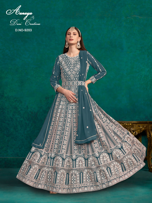 9203 Aanaya Vol 192 Dani Creation Lucknovi Work Pakistani Salwar Suits