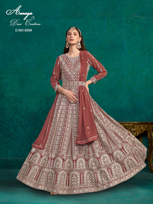 9204 Aanaya Vol 192 Dani Creation Lucknovi Work Pakistani Salwar Suits