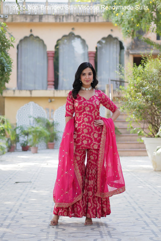 9215 Non-Branded Stliv Viscose Readymade Suits