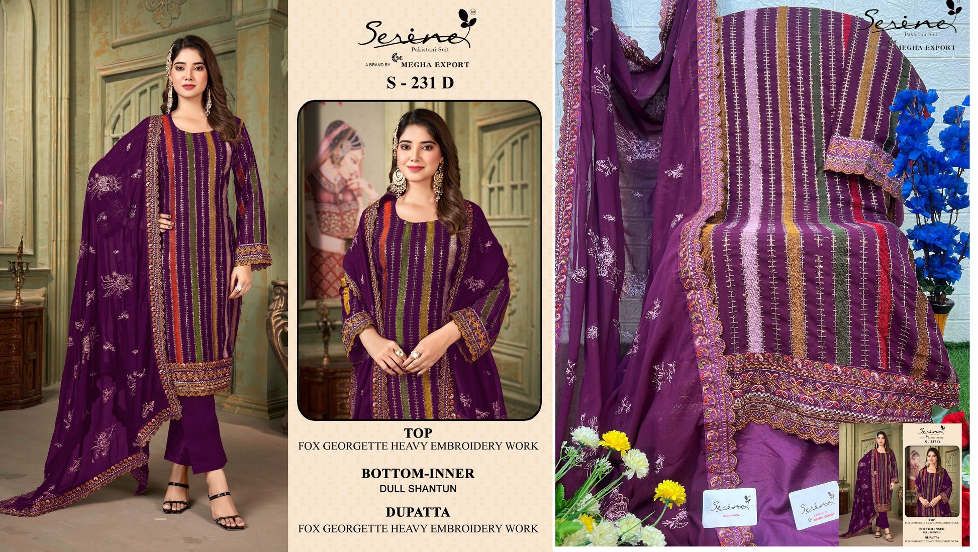 231D Serine Pakistani Salwar Suits
