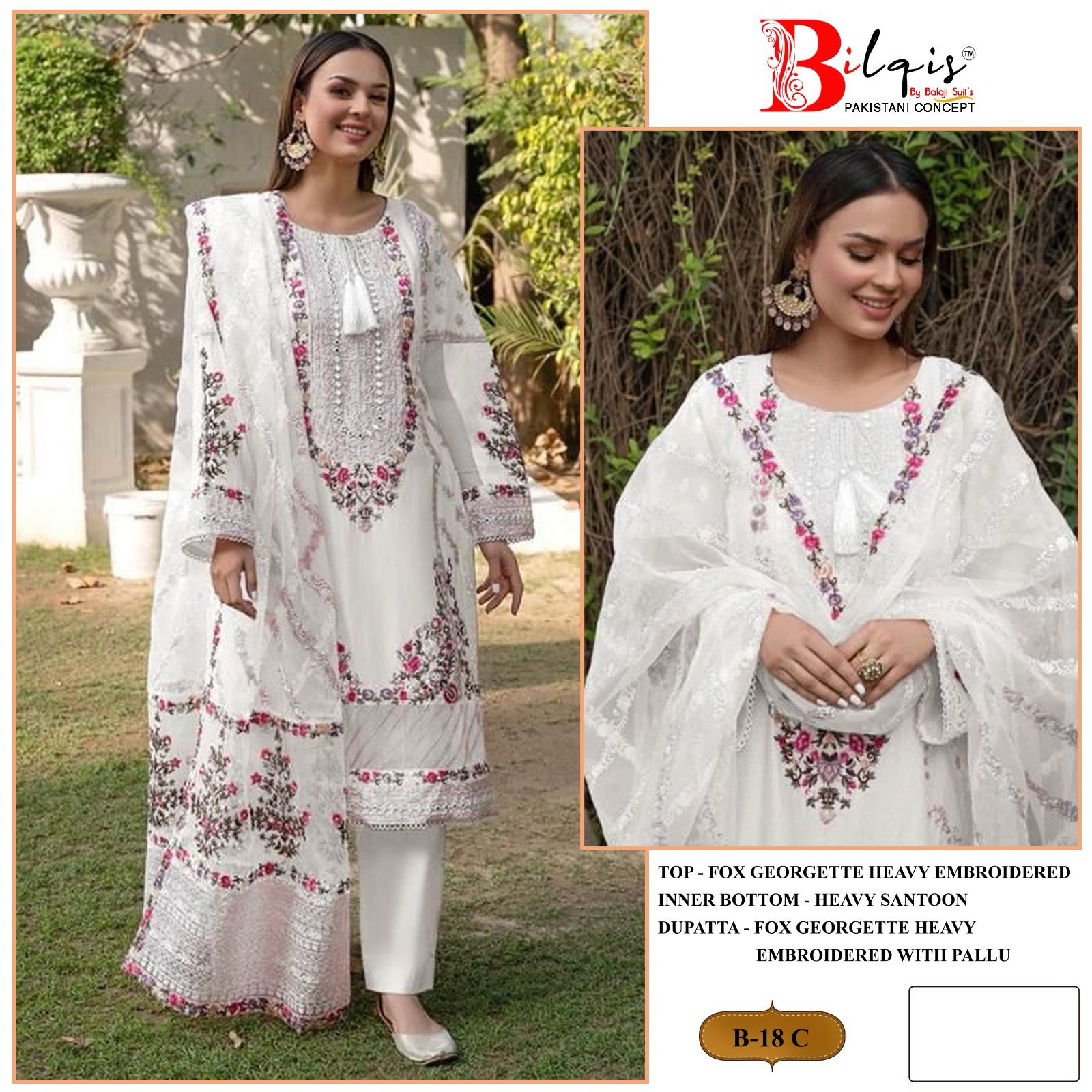 18C Bilqis Pakistani Salwar Suits