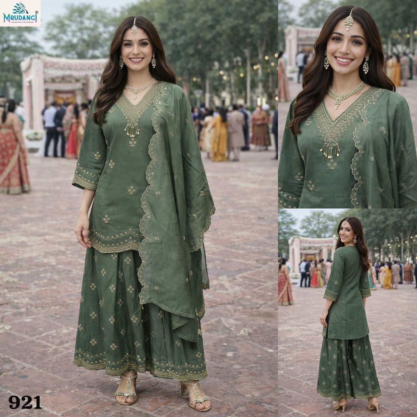 921 Aza Mrudangi Roman Silk Readymade Suits