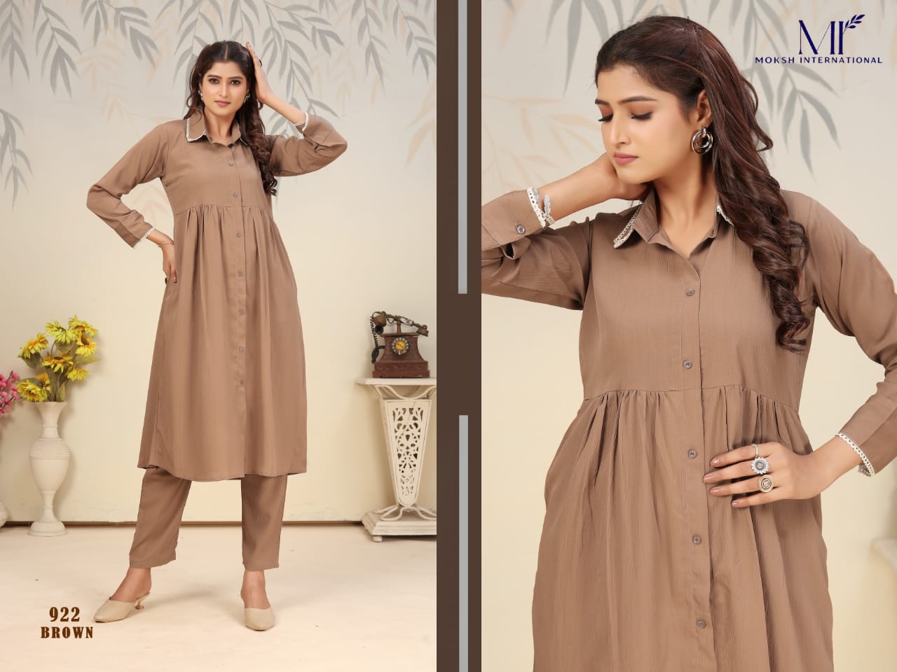 922 Ice Vol 1 Moksh Rinkal Cotton Kurti Pant Set