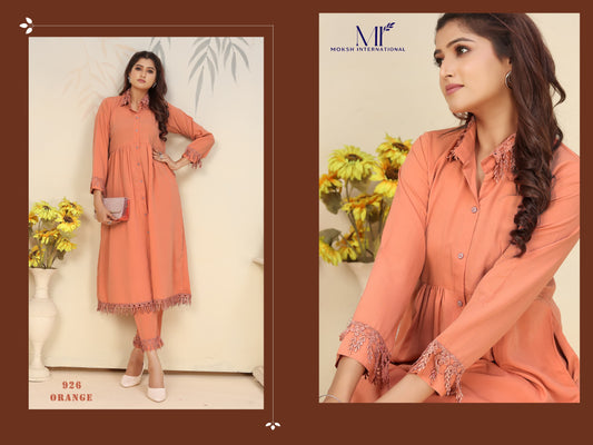 926 Ice Vol 2 Moksh Cotton Kurti Pant Set