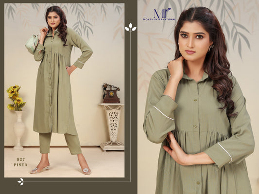 927 Ice Vol 2 Moksh Cotton Kurti Pant Set