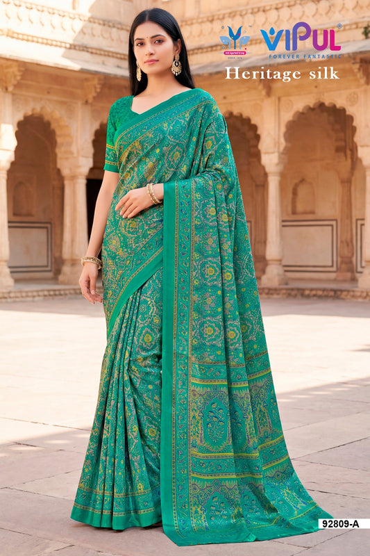 92809-A Heritage Vipul Silk Sarees