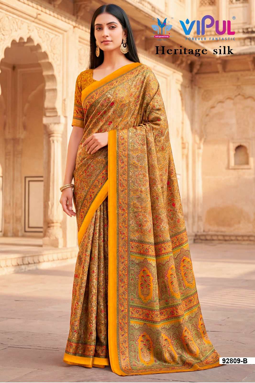 92809-B Heritage Vipul Silk Sarees