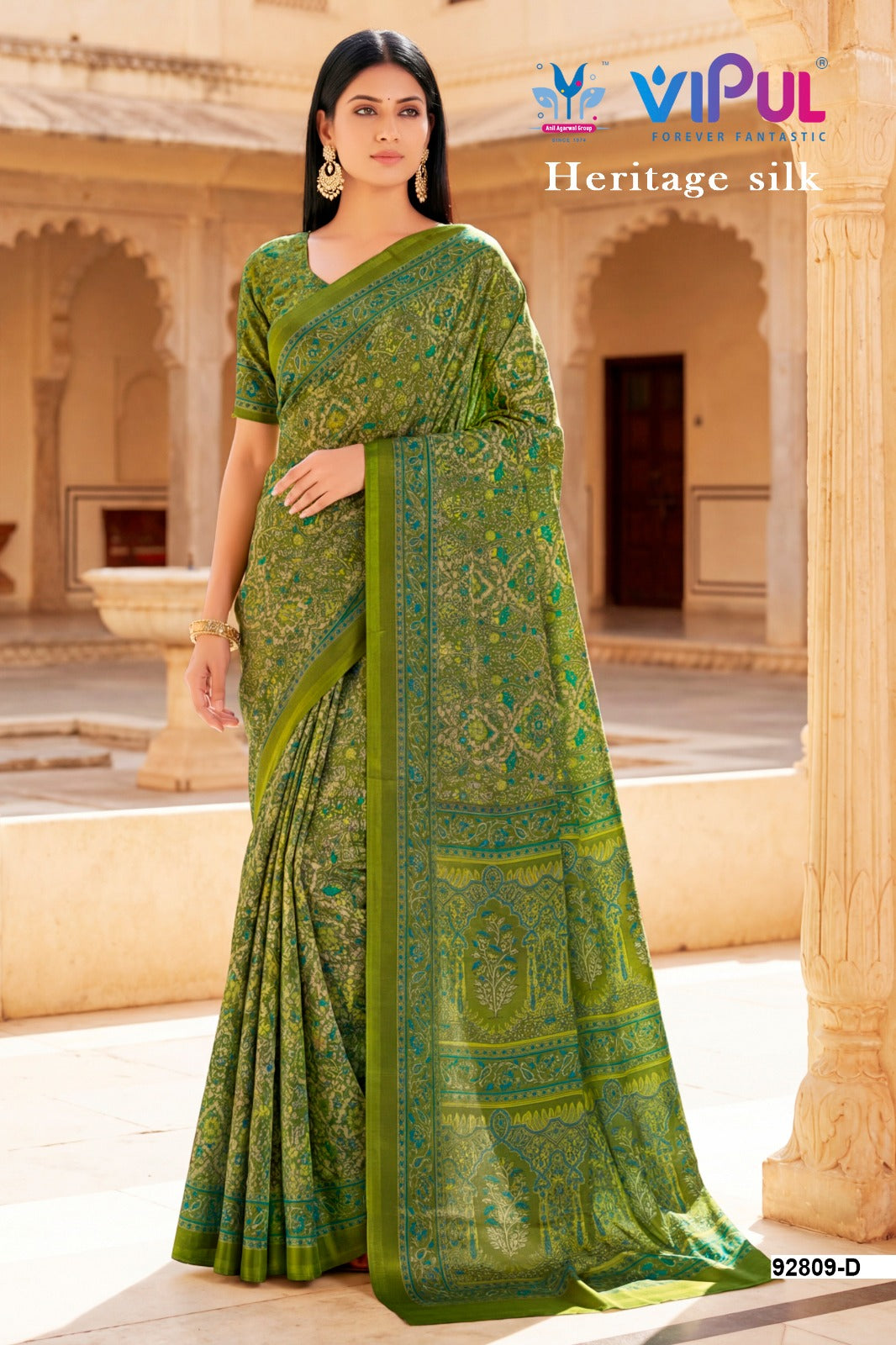 92809-D Heritage Vipul Silk Sarees