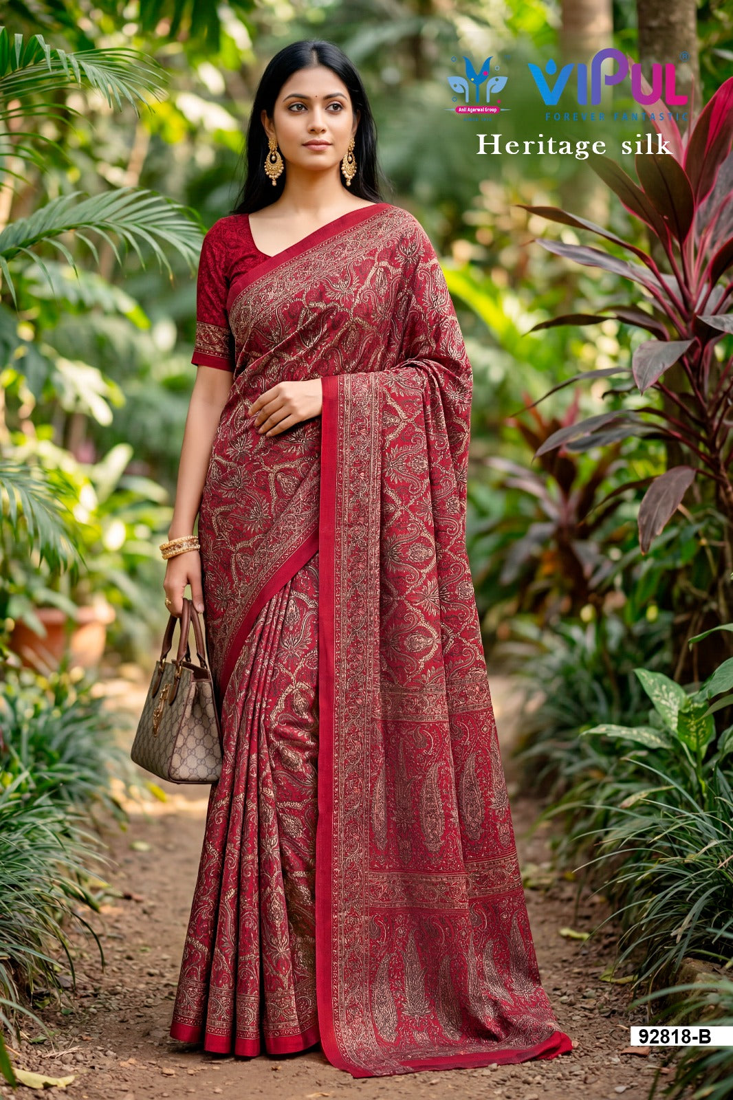 92818-B Heritage Vipul Silk Sarees