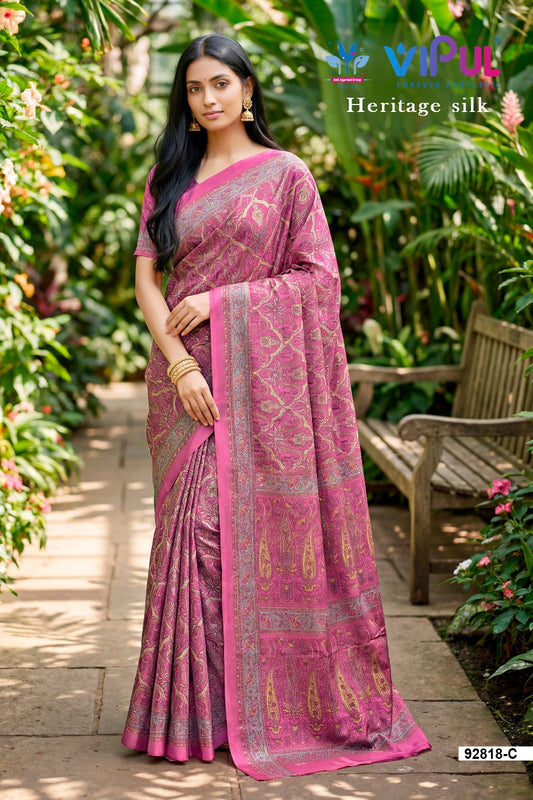 92818-C Heritage Vipul Silk Sarees