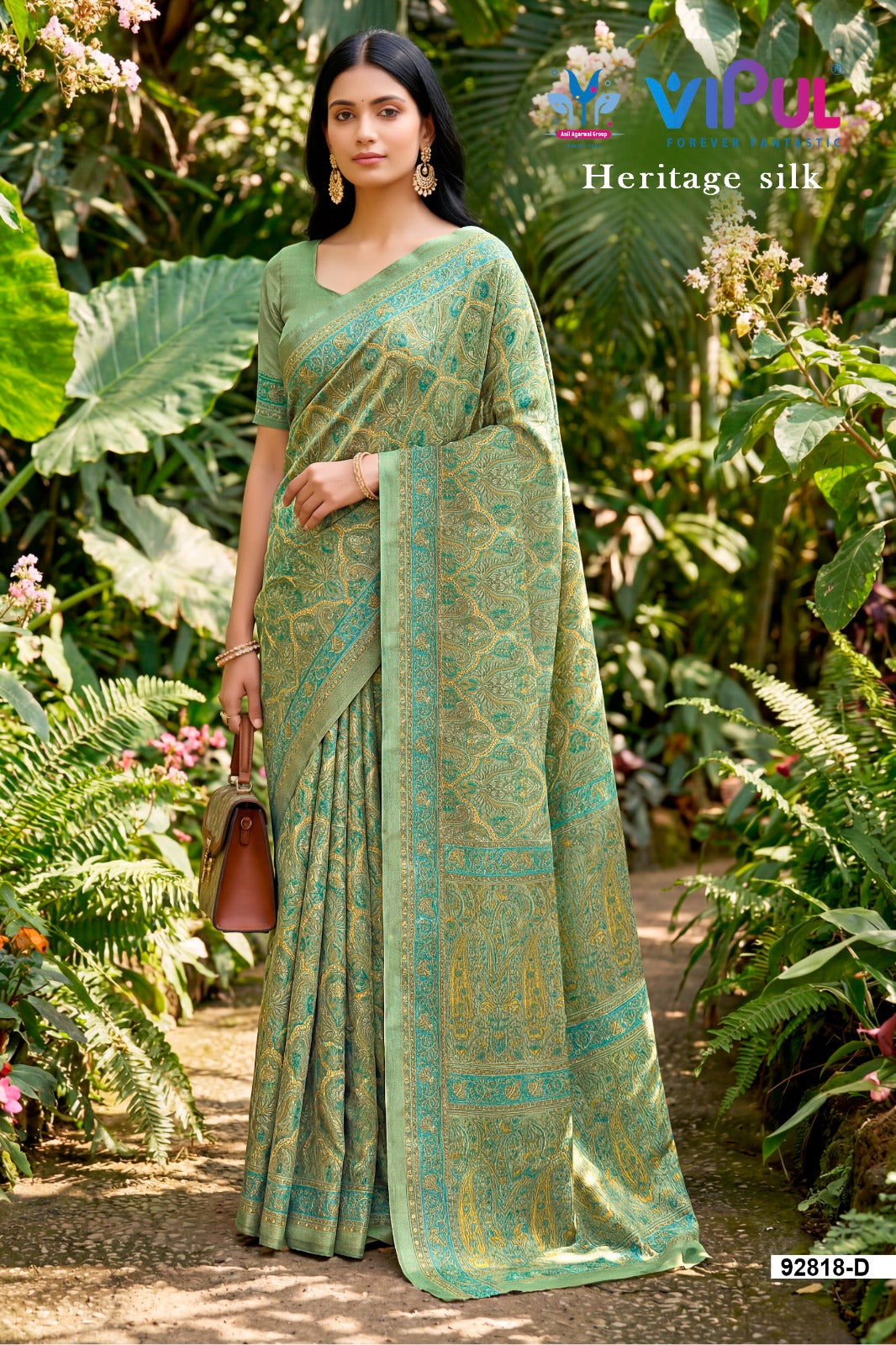 92818-D Heritage Vipul Silk Sarees