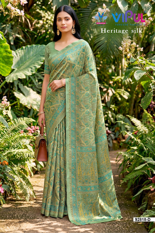 92818-D Heritage Vipul Silk Sarees