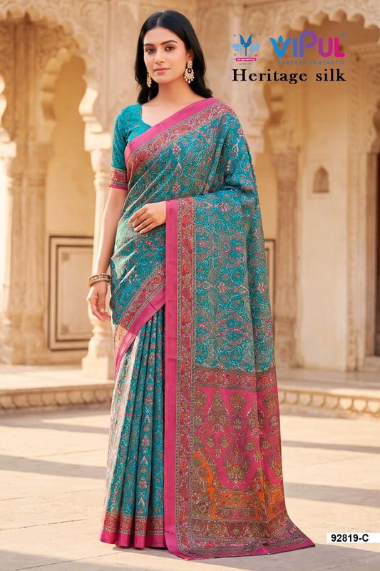92819-C Heritage Vipul Silk Sarees