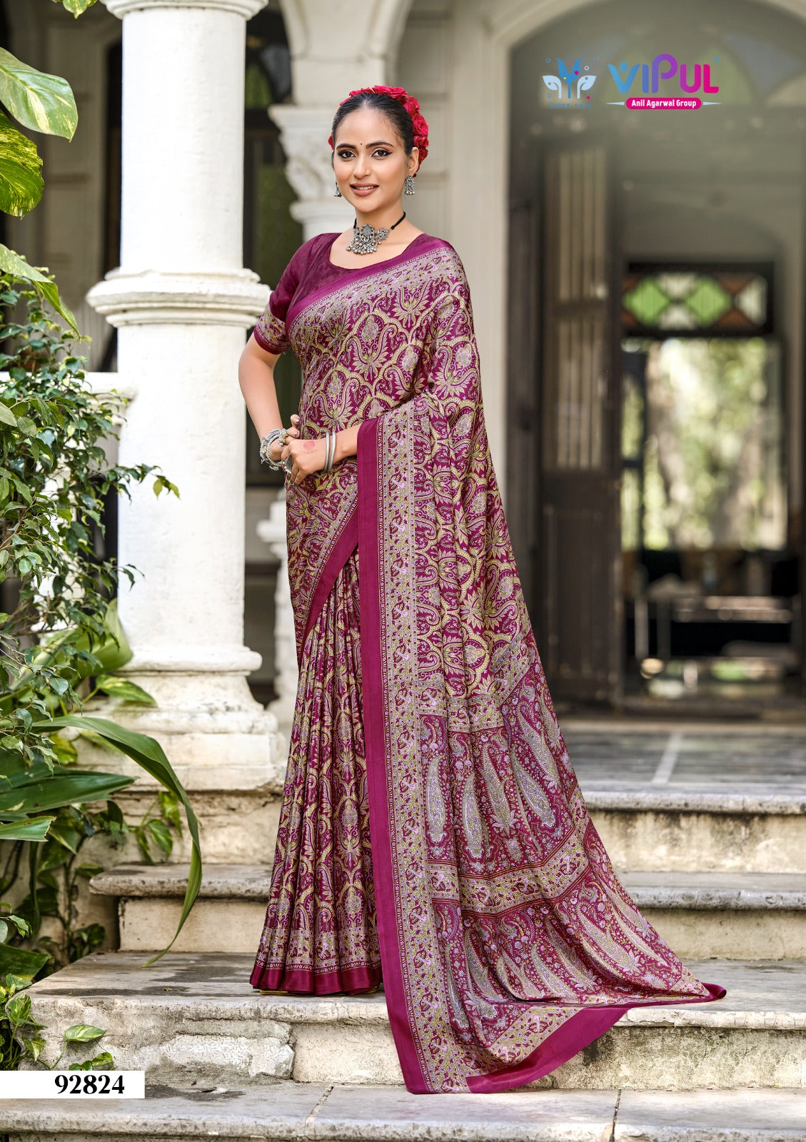 92824 Heritage Vol 13 Vipul Crape Sarees