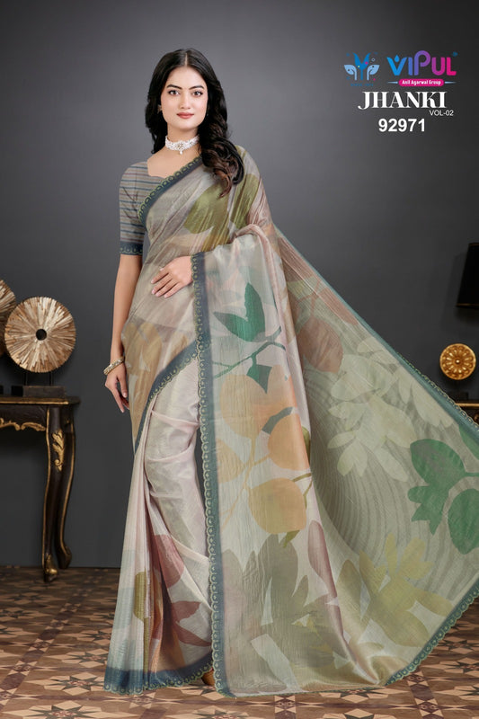 92971 Jhanki Vol 2 Vipul Organza Sarees