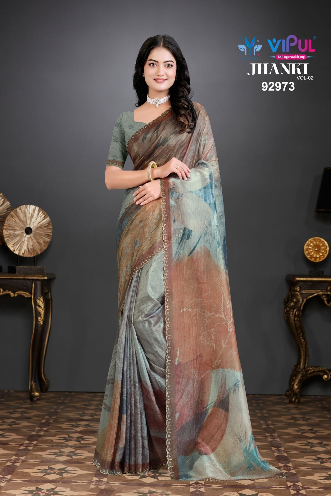 92973 Jhanki Vol 2 Vipul Organza Sarees