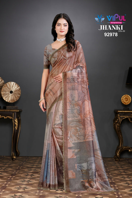 92978 Jhanki Vol 2 Vipul Organza Sarees
