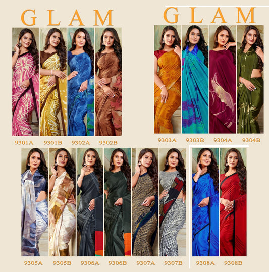 9301A Glam Sushma Printed Sarees