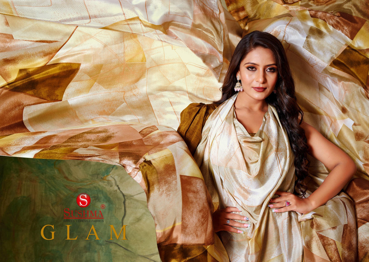 9301A Glam Sushma Printed Sarees