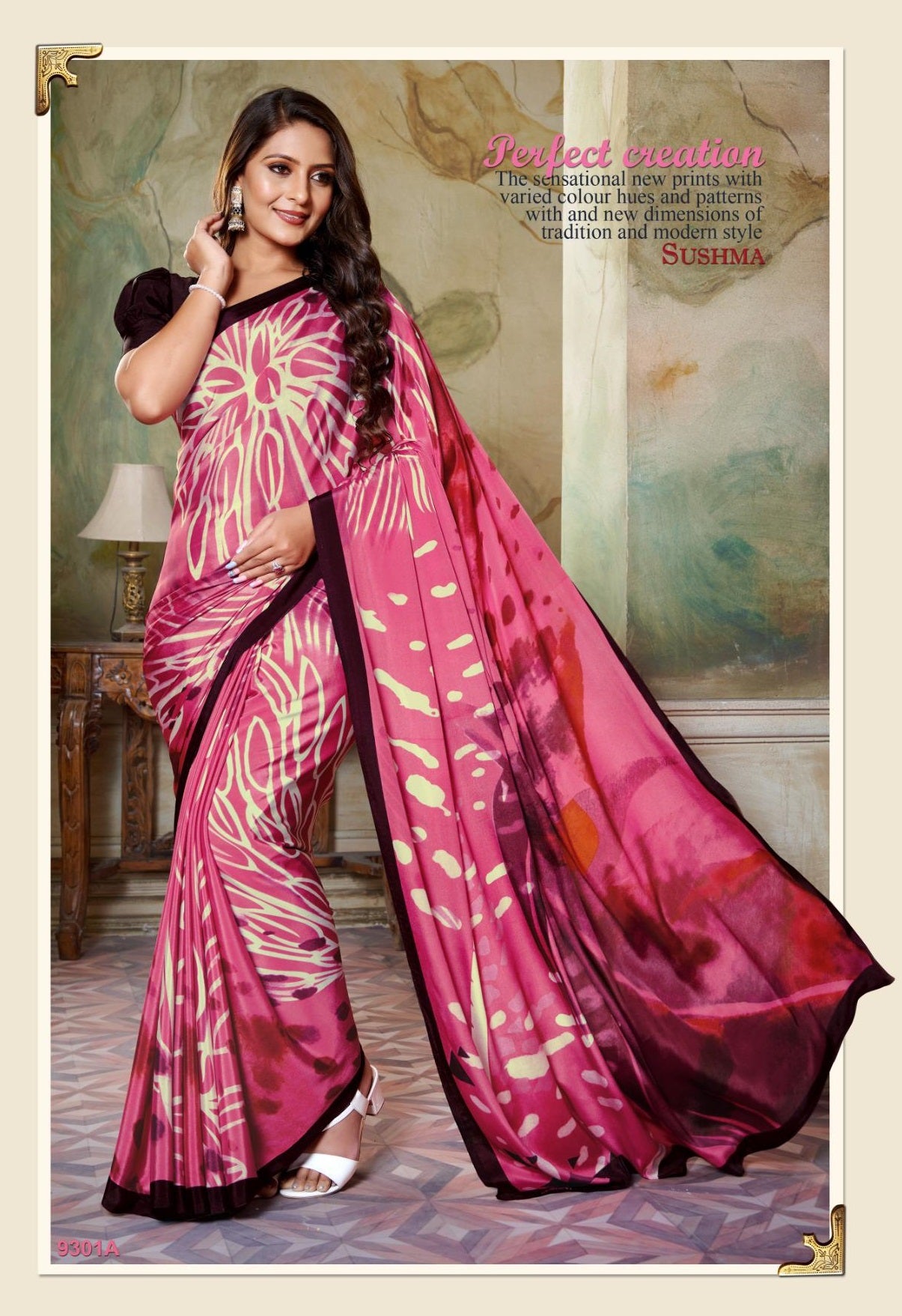 9301A Glam Sushma Printed Sarees