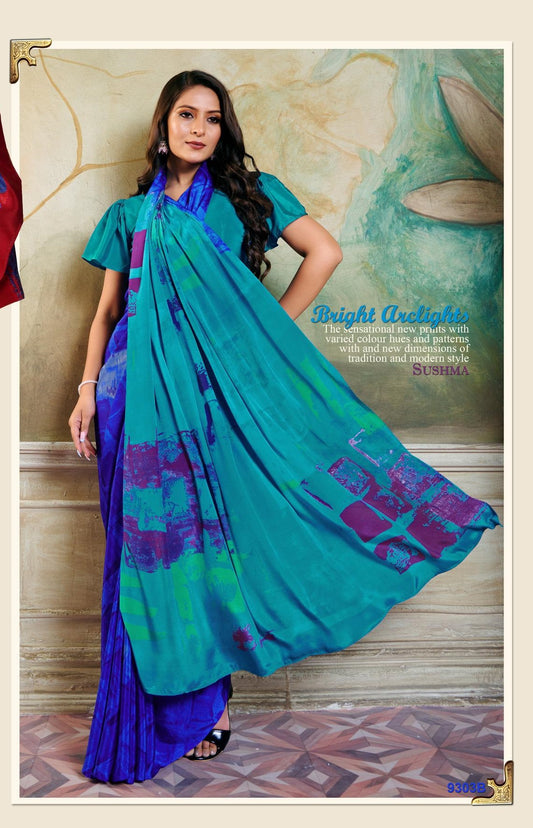 9303B Glam Sushma Printed Sarees