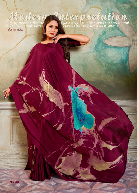 9304A Glam Sushma Printed Sarees