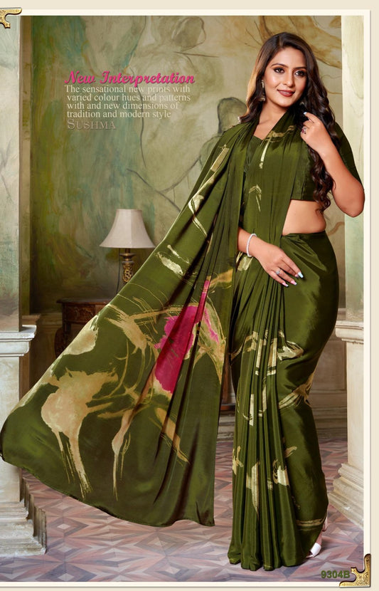 9304B Glam Sushma Printed Sarees