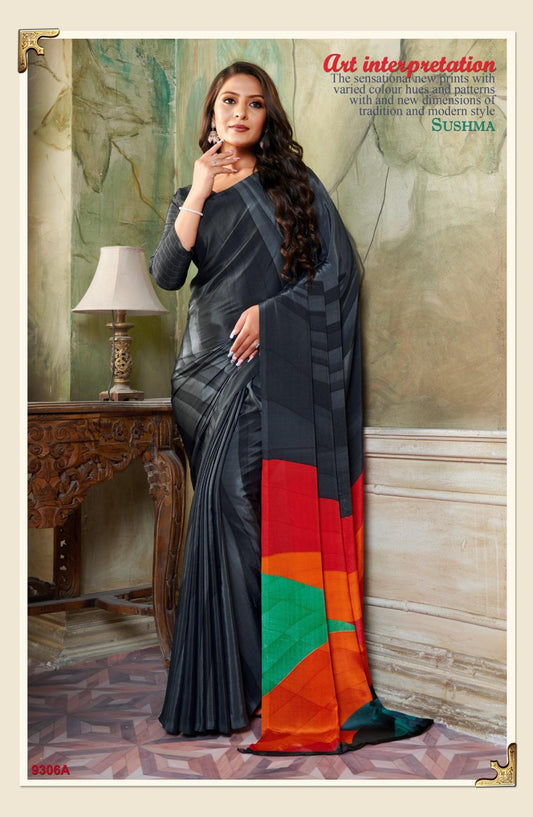 9306A Glam Sushma Printed Sarees