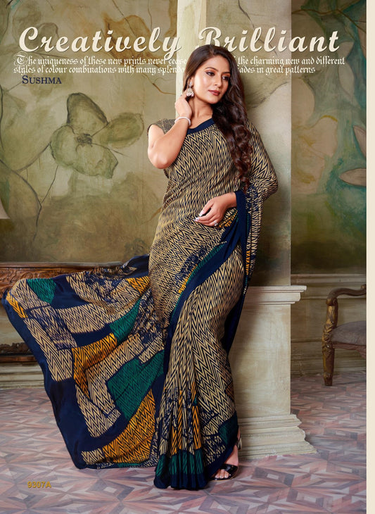 9307A Glam Sushma Printed Sarees