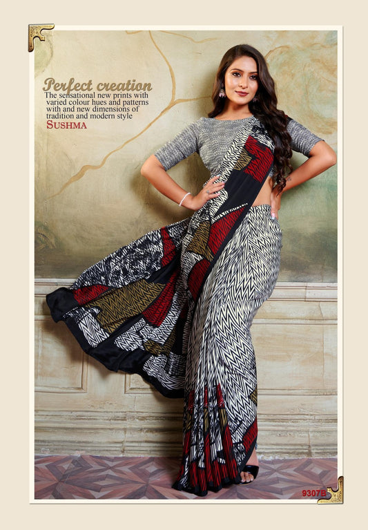 9307B Glam Sushma Printed Sarees