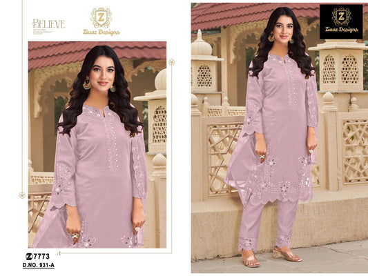 931-A Ziaaz Designs Cambric Cotton Pakistani Salwar Suits