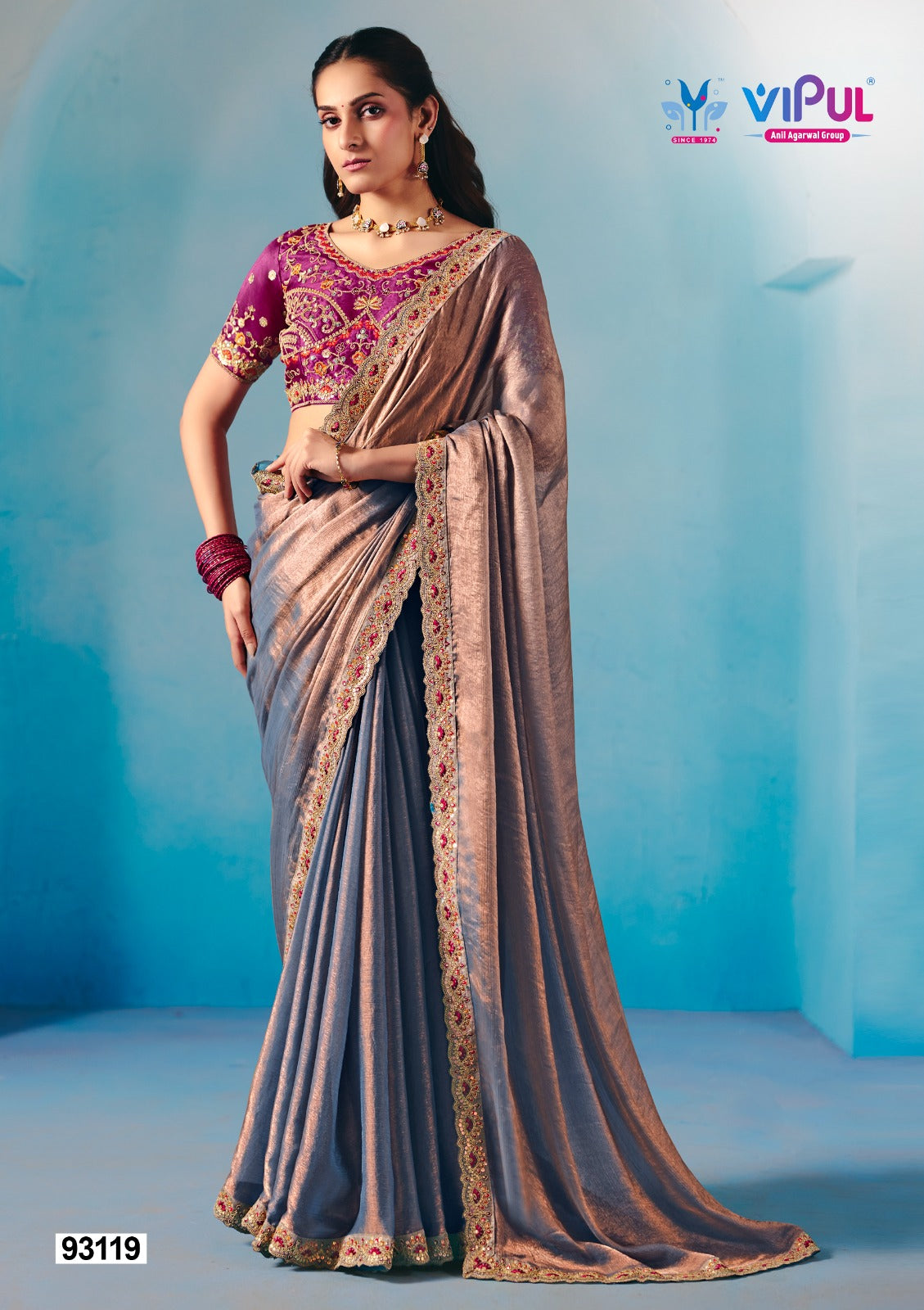 93119 Vipul Chiffon Sarees