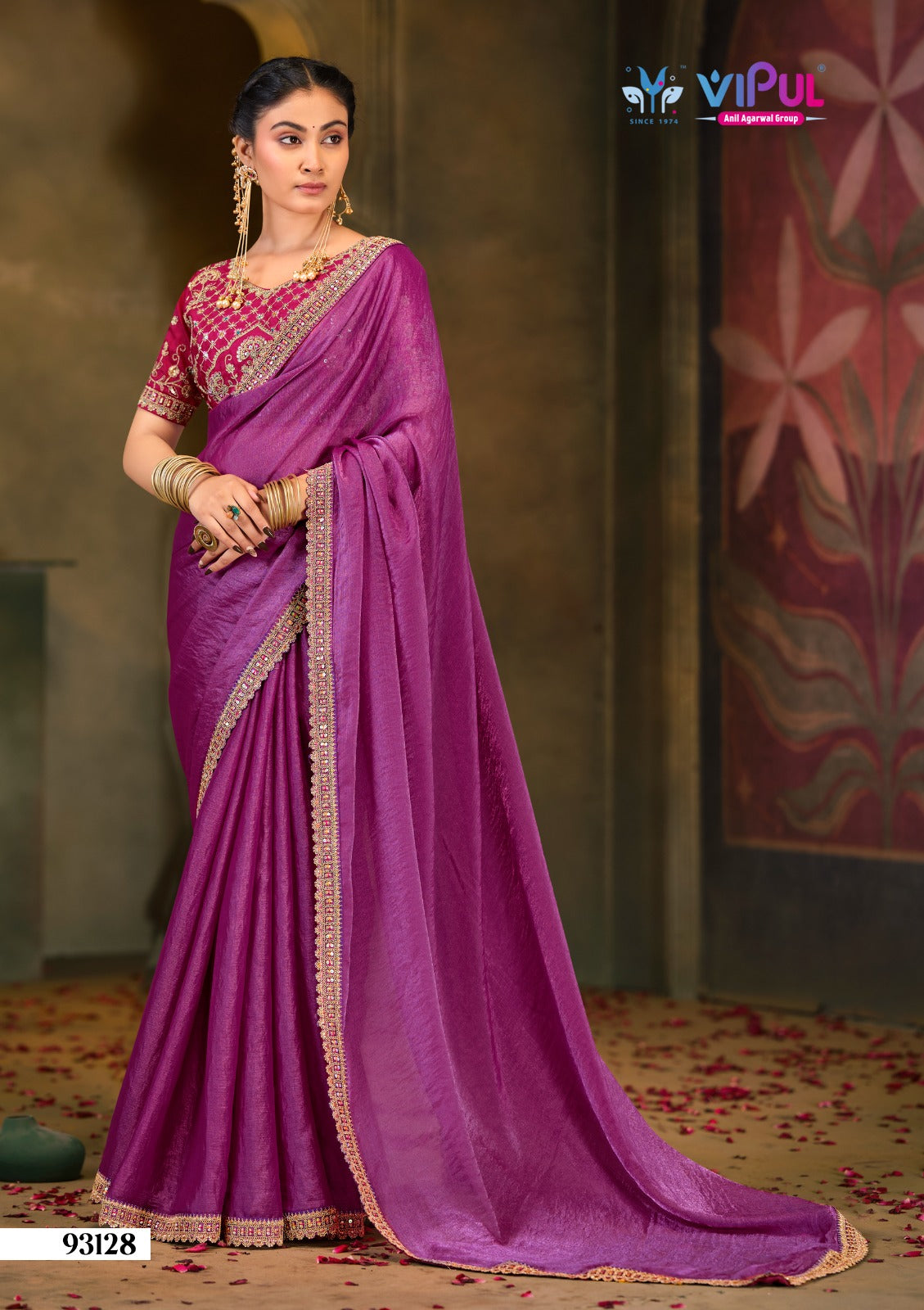 93128 Vipul Chiffon Sarees