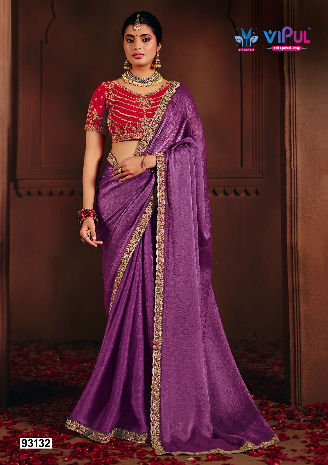 93132 Vipul Chiffon Sarees