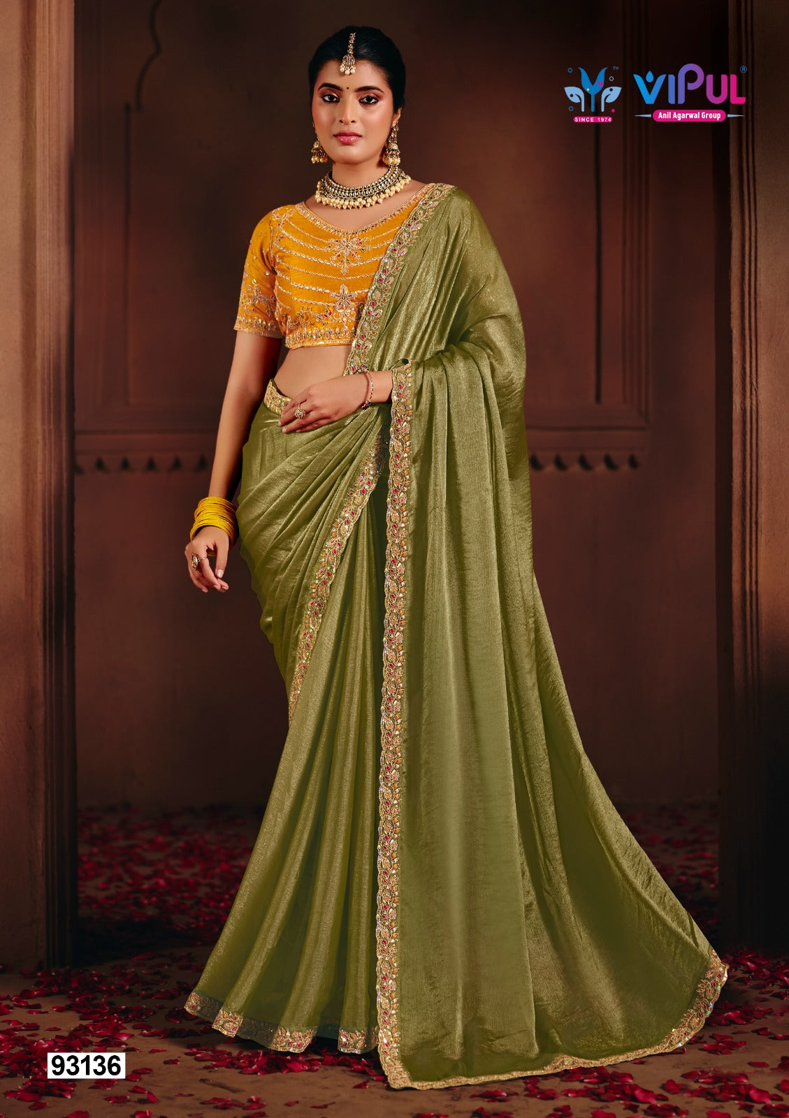 93136 Vipul Chiffon Sarees