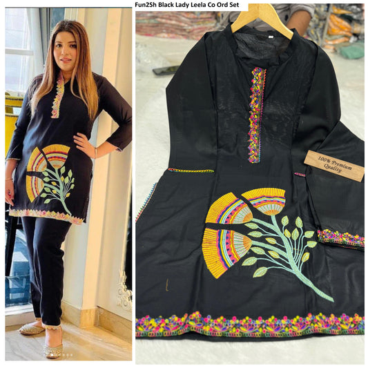 Fun2Sh Black Lady Leela Co Ord Set