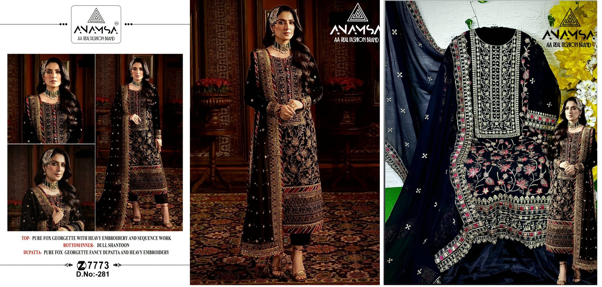 281 Anamsa Pakistani Salwar Suits