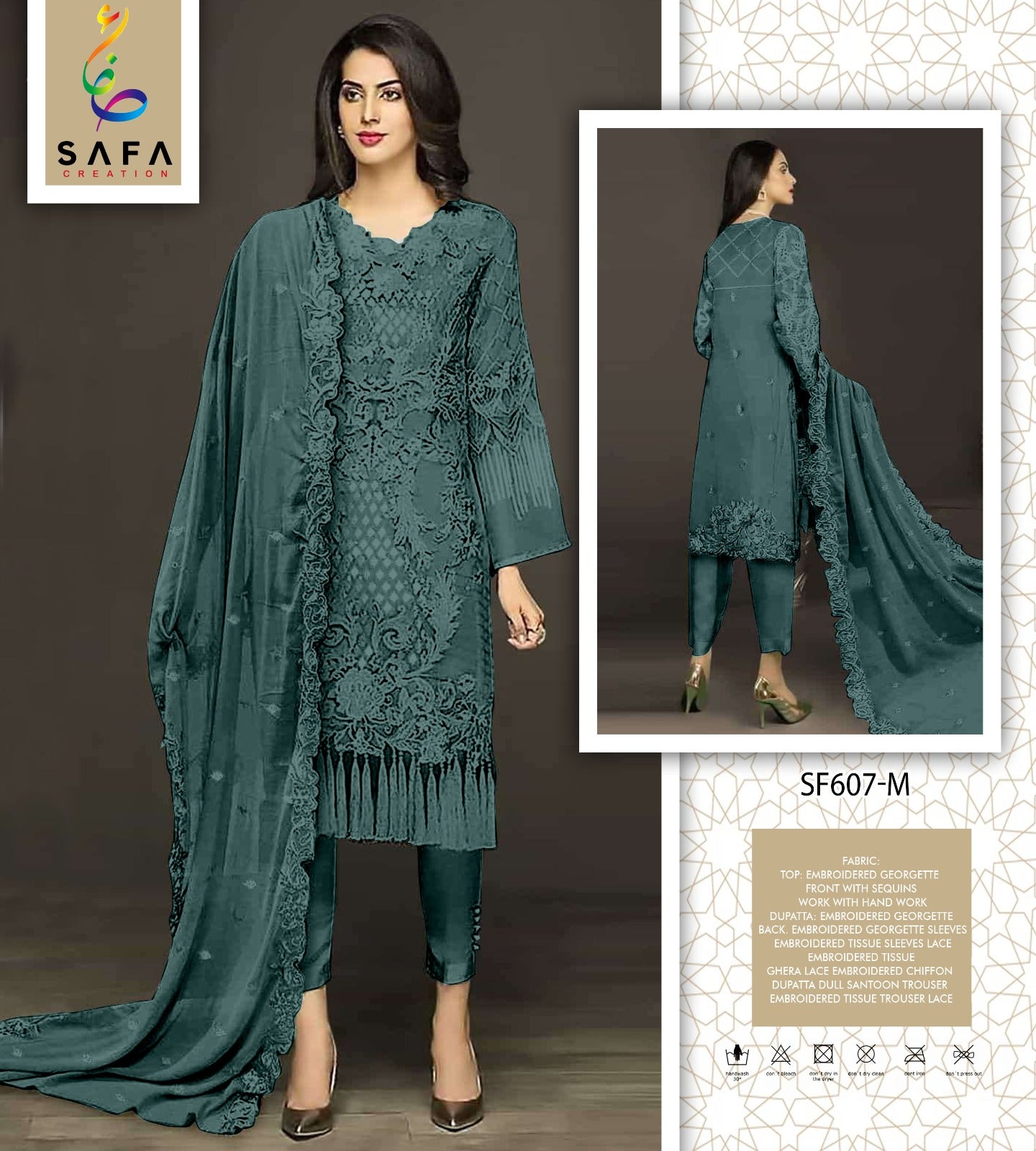 607 M Safa Creation Pakistani Salwar Suits