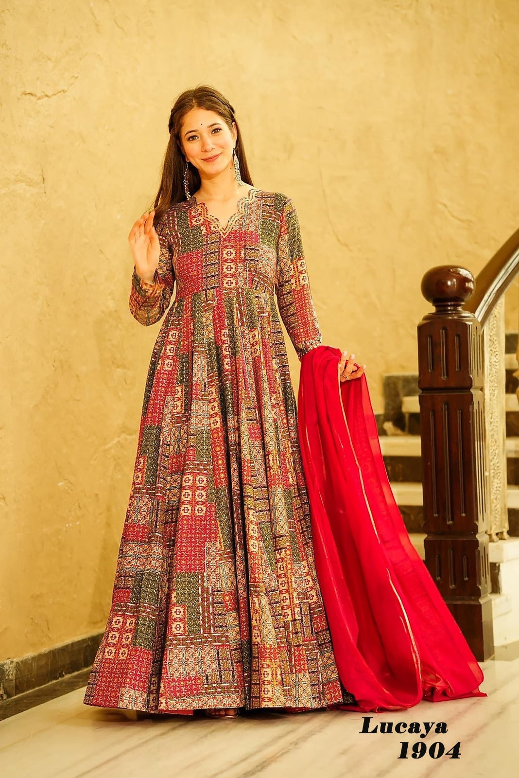 1904 Vol 19 Lucaya Gown Dupatta Set