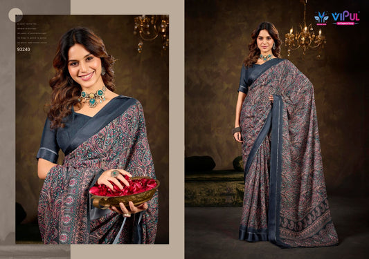 93240 Samriddhi Vol 6 Vipul Dull Moss Sarees