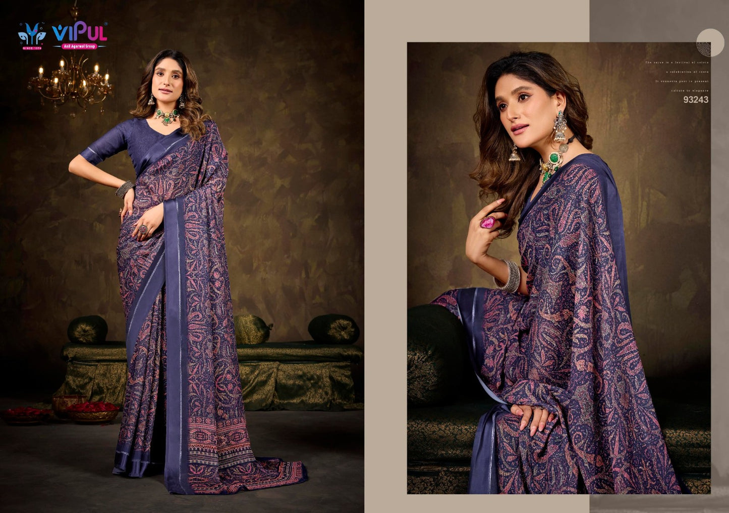 93243 Samriddhi Vol 6 Vipul Dull Moss Sarees
