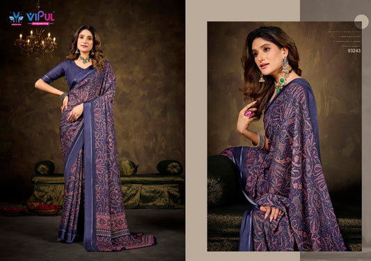 93243 Samriddhi Vol 6 Vipul Dull Moss Sarees
