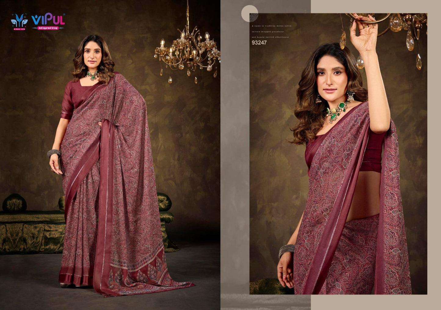 93247 Samriddhi Vol 6 Vipul Dull Moss Sarees