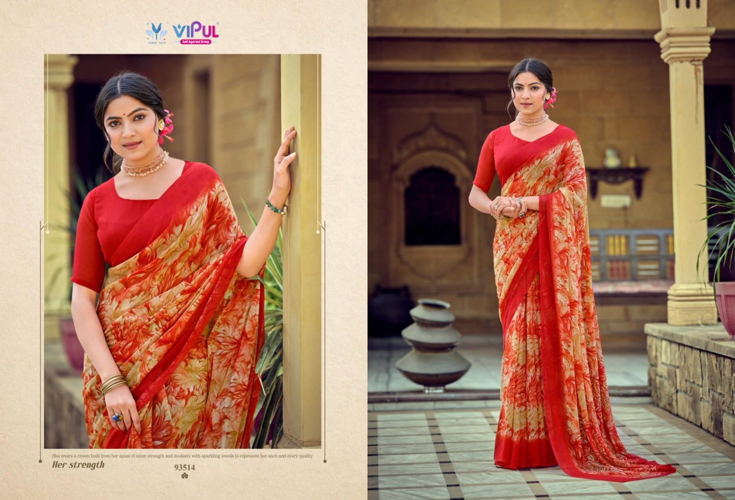 93514 Simrah Vol 17 Vipul Georgette Sarees