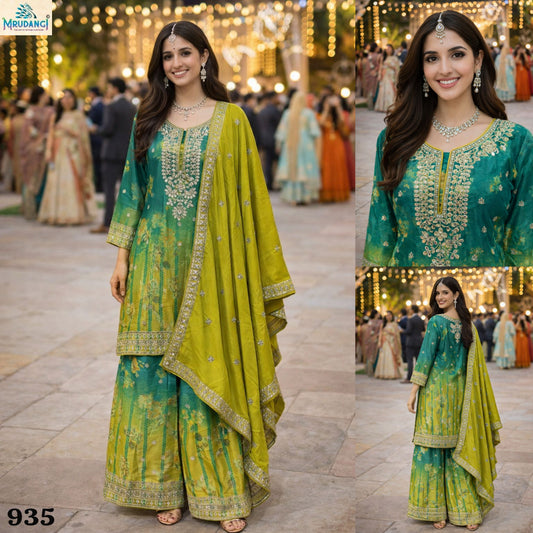 935 Rangoli Mrudangi Premium Chinon Readymade Suits