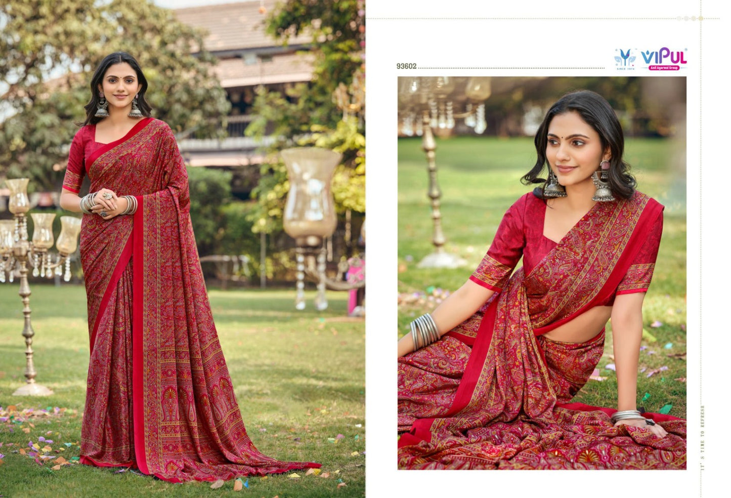 93602 Heritage Vol 14 Vipul Crepe Sarees
