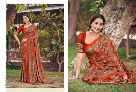 93611 Heritage Vol 14 Vipul Crepe Sarees
