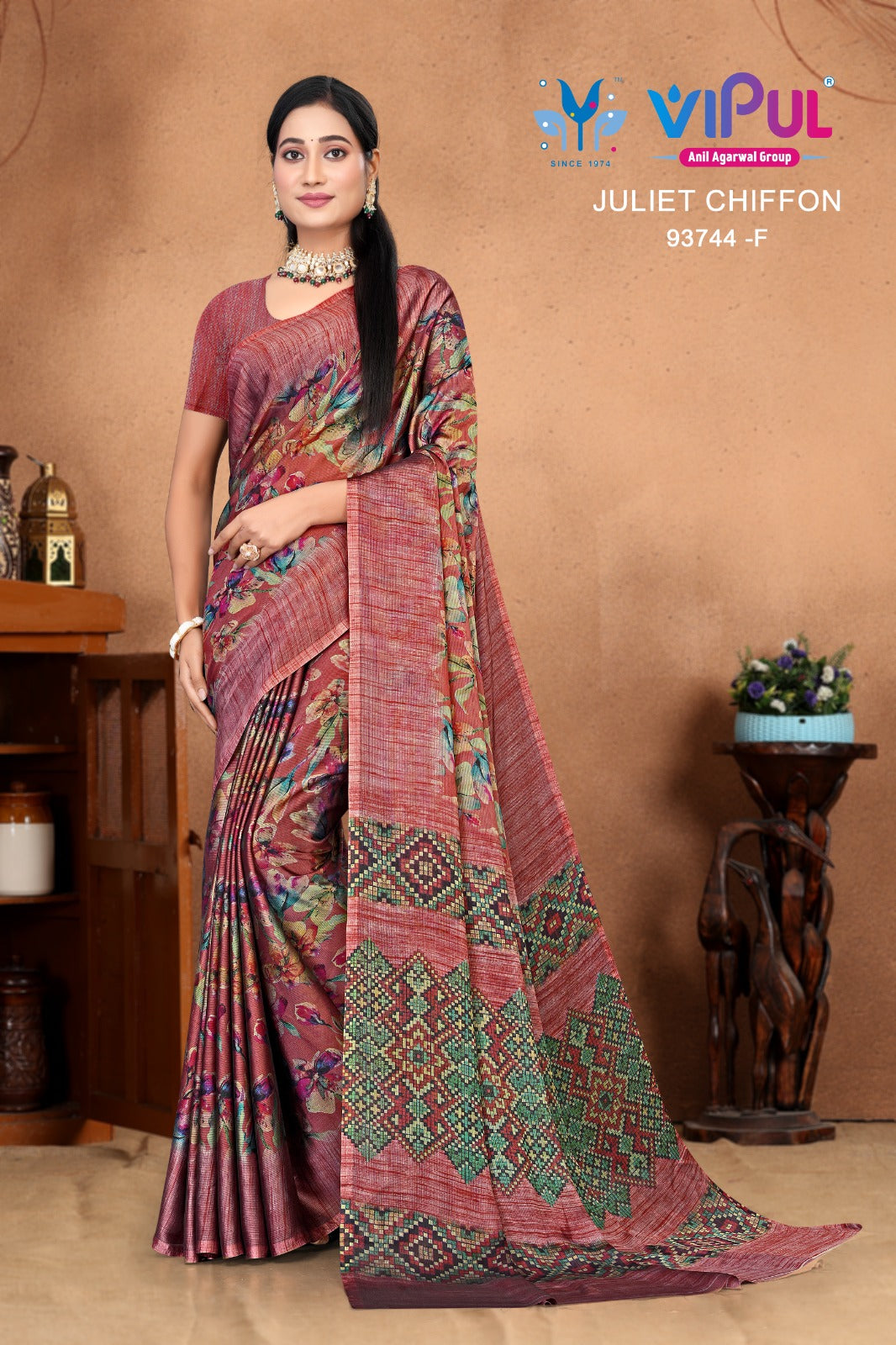 93744-F Juliet Vipul Chiffon Sarees