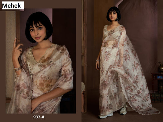 937A Mehek Organza Sarees
